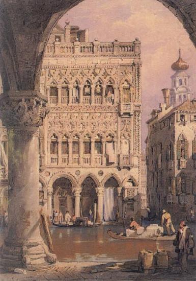 Samuel Prout C'a d'Oro,Venice oil painting picture